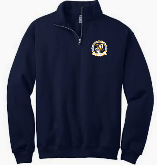 Navy BFCS Quarter Zip Pullover